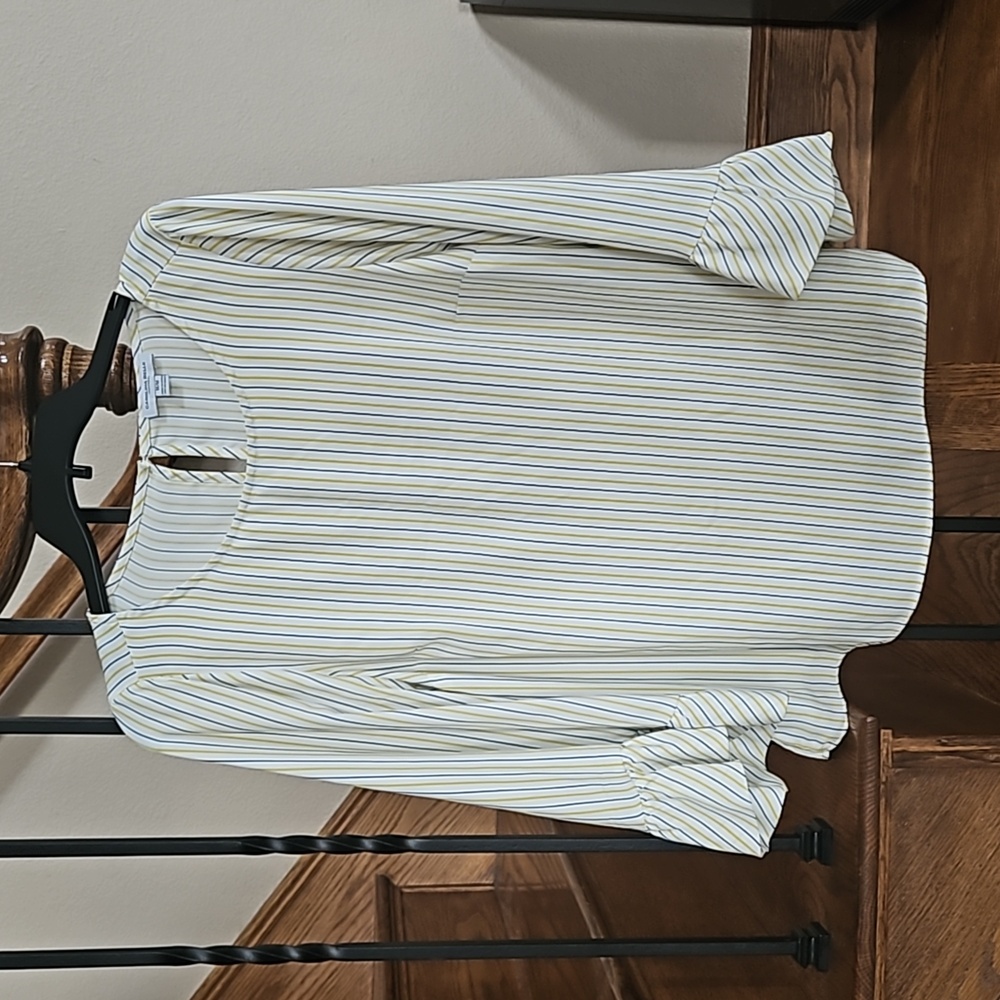 Carolina Belle Striped Ruffle Sleeve Top